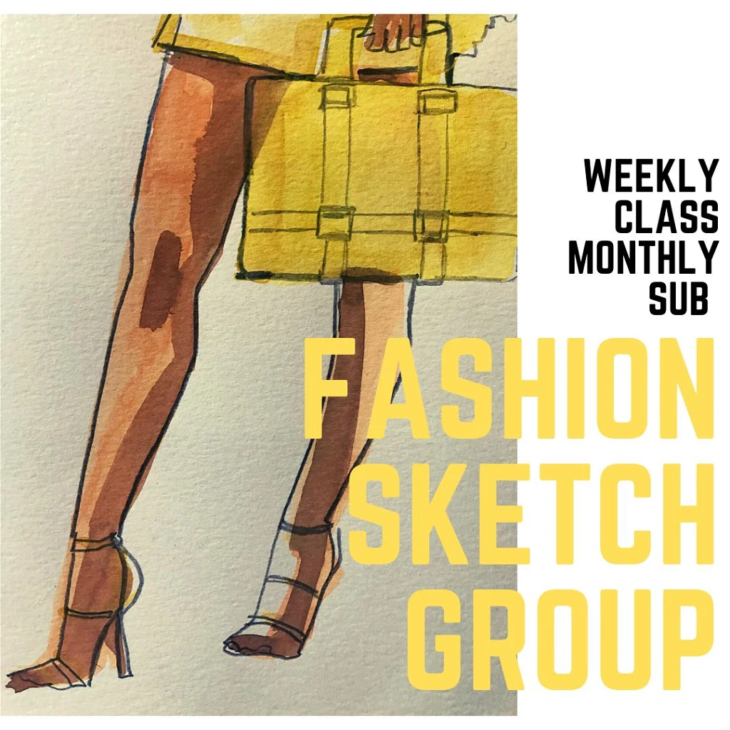 Fashion sketching and model drawing online zoomfashion sketch group weekly PM edition with Laura Volpintesta