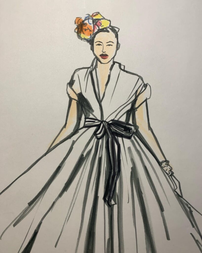 How to draw flares for fashion design (circular fflare and circle skirts) by Laura Volpintesta