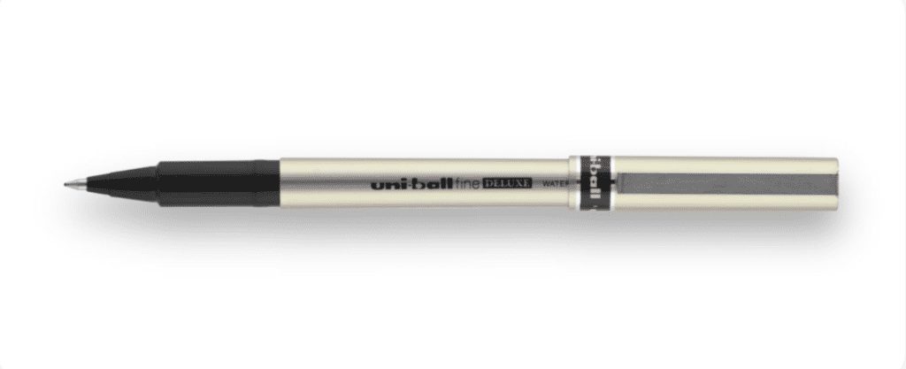 Uniball deluxe waterproof ballpoint pen for fashion illustration sketchbooks 
