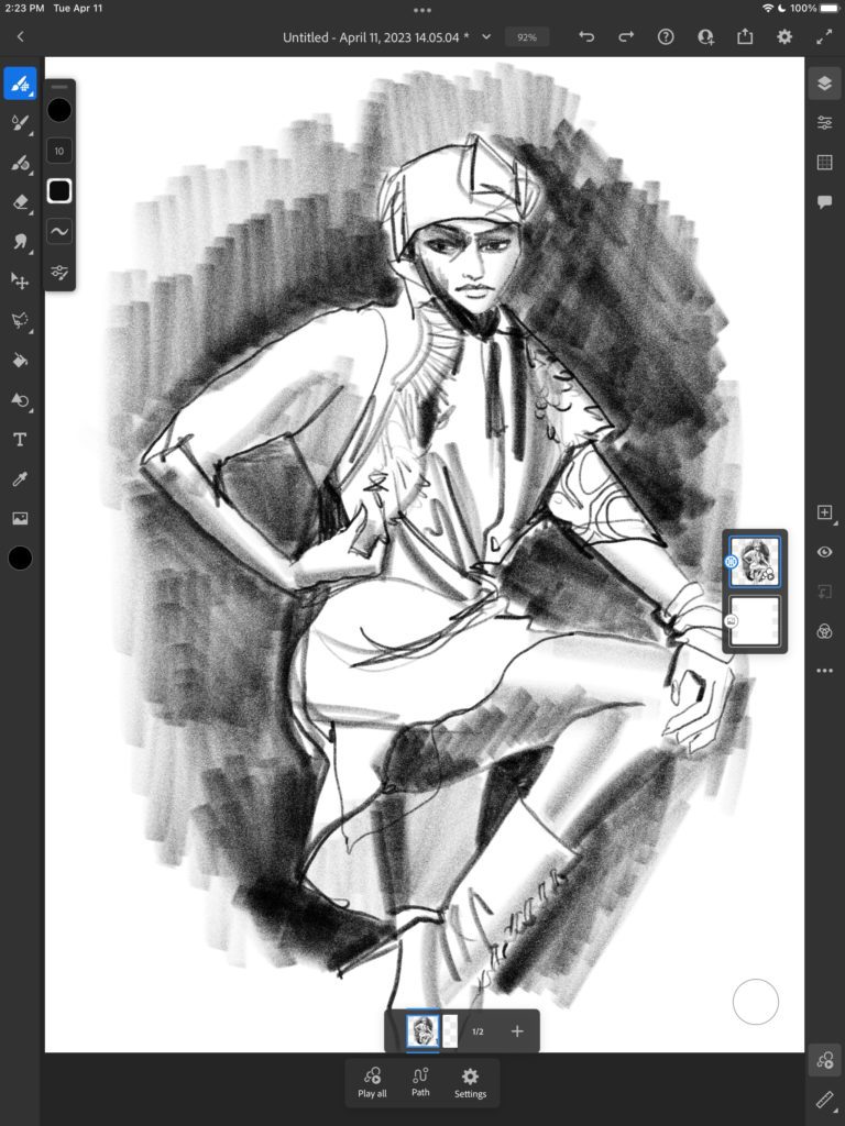 Adobe fresco app fashion illustration laura volpintesta, Fashion Illustration Tribe