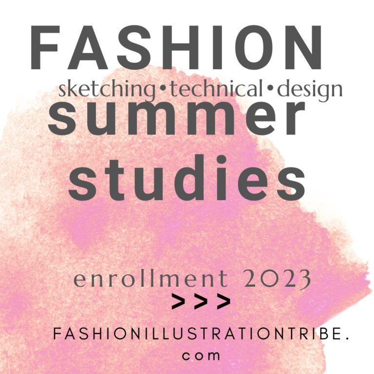 Summer Fashion Design Studes Online with laura Volpintesta at Fashion Illustration tribe