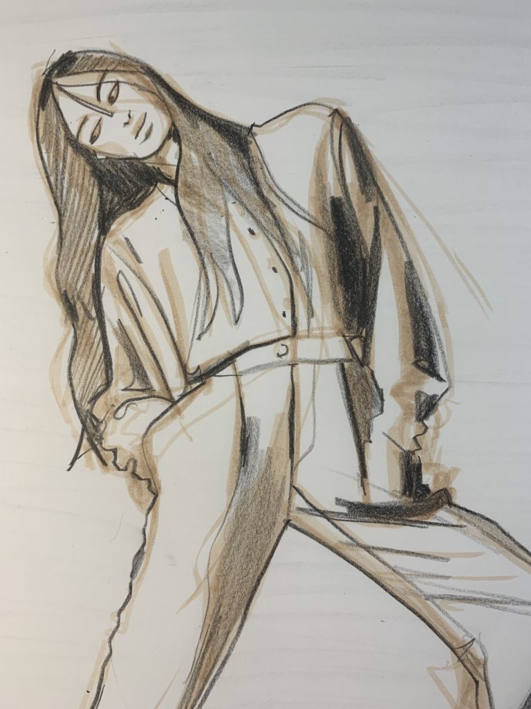 Movement in fashion illustrations and figure drawings with Laura Volpintesta