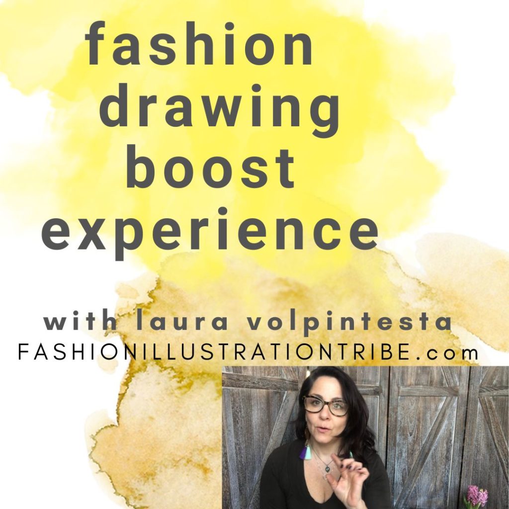 Laura Volpintesta's online fashion drawing boost experience bundle
