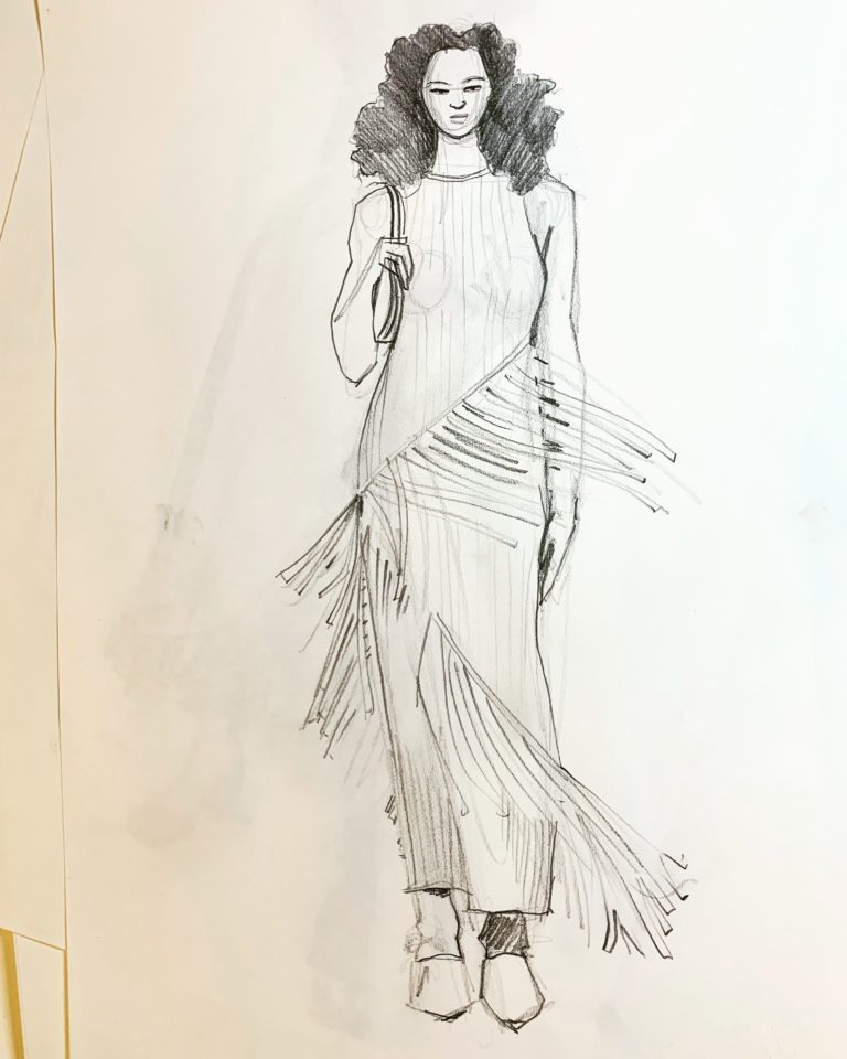 Drawing Fringe for Fashion Illustration