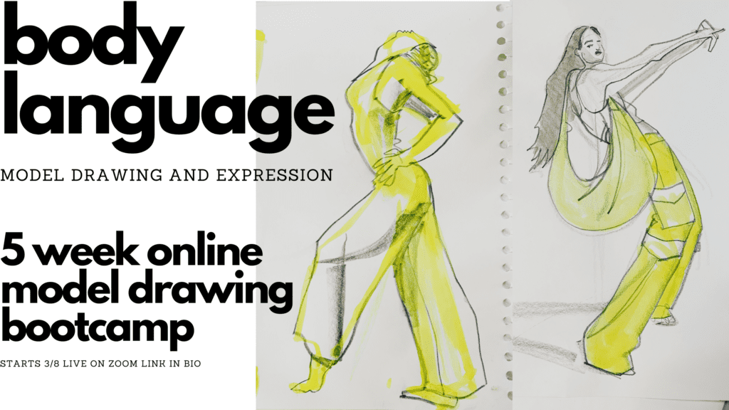 online live fashion drawing/ figure drawing/ model drawing program on zoom! Learn to draw figures and fashion
