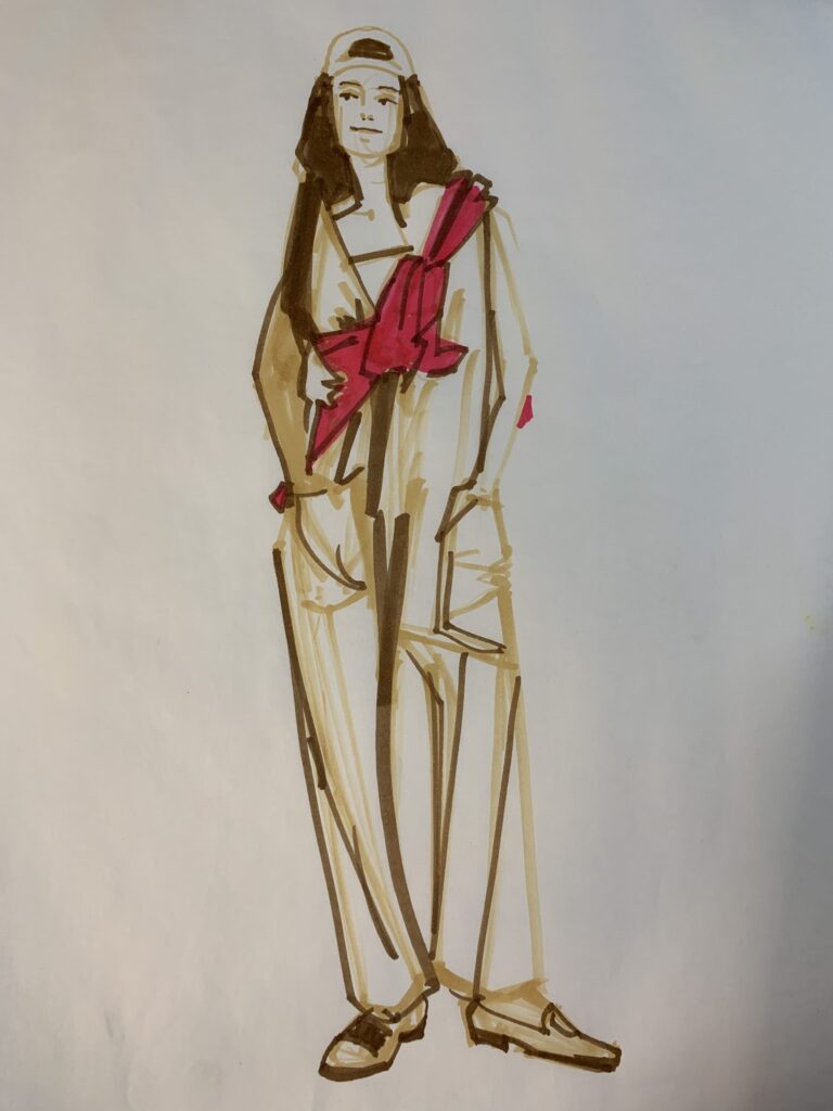 Markers are generally super-clean, super quick ways to capture fashion silhouettes and colors.