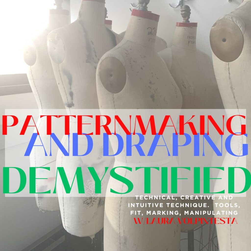 fashion patternmaking/ pattern drafting and draping online course