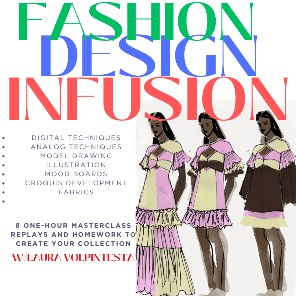 Fashion Design Infusion online fashion sketching program for design with laura volpintesta