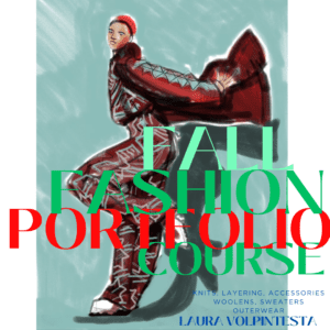 Fashion Design Portfolio Online course: fall and winter, knits and outerwear design