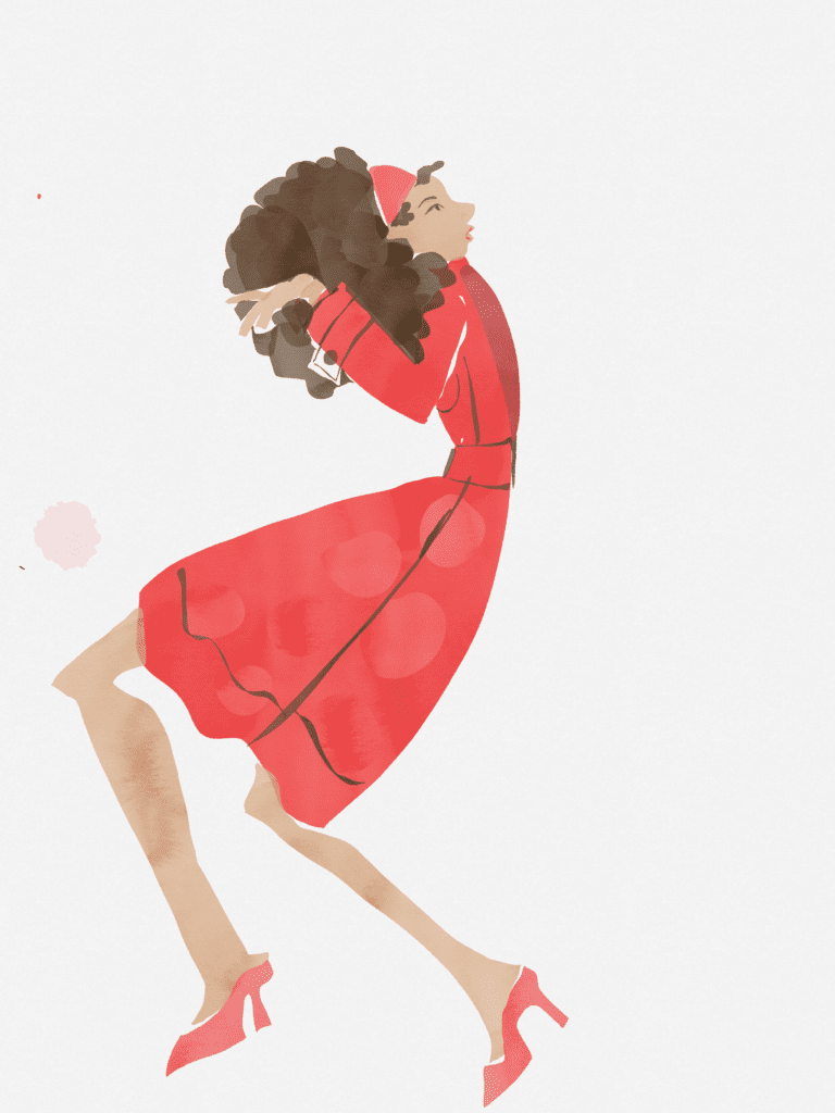 Fashion ILlustration on ipad pro with Tayasui Sketches app, by Laura Volpintesta