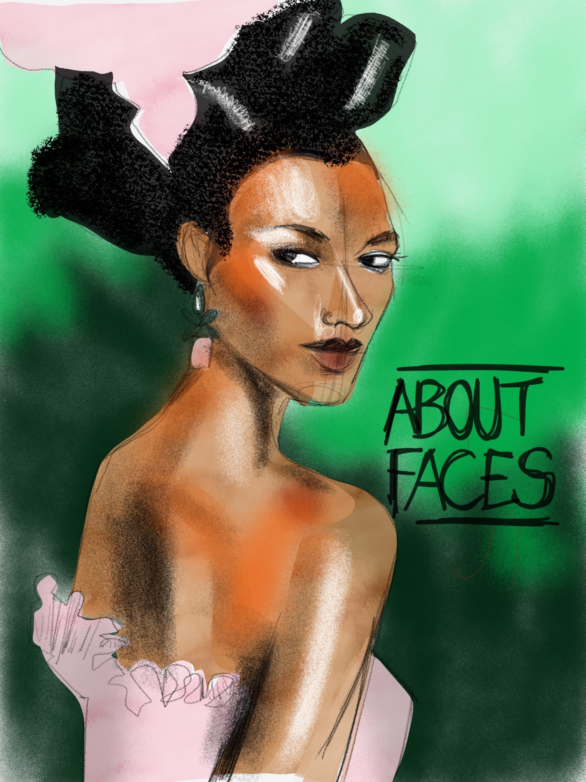 fashion digital portrait illustration