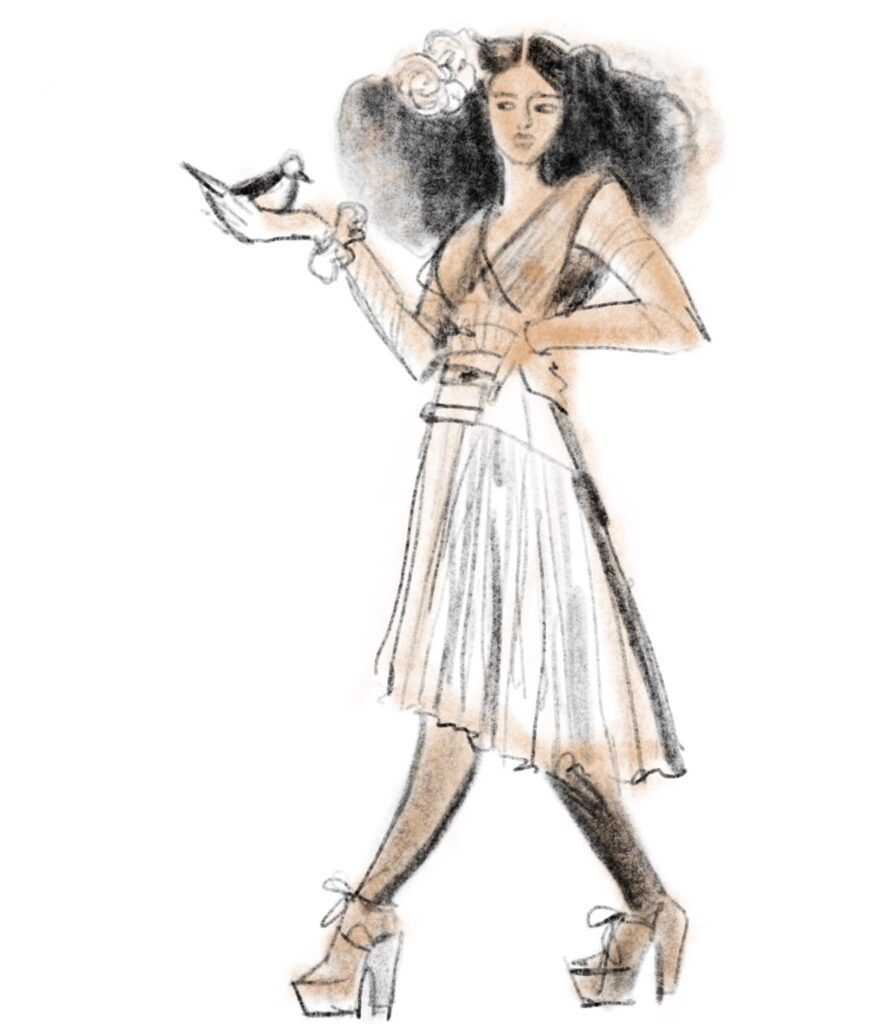 Fashion Illustration using Procreate app, by Laura Volpintesta