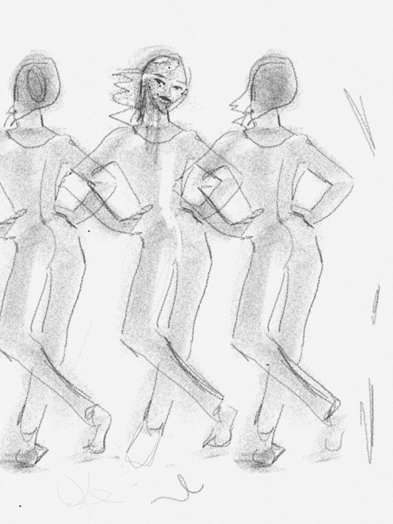 Childrens/ girls/ tween fashion croquis templates that can be sketched again and again in original designs by Laura volpintesta