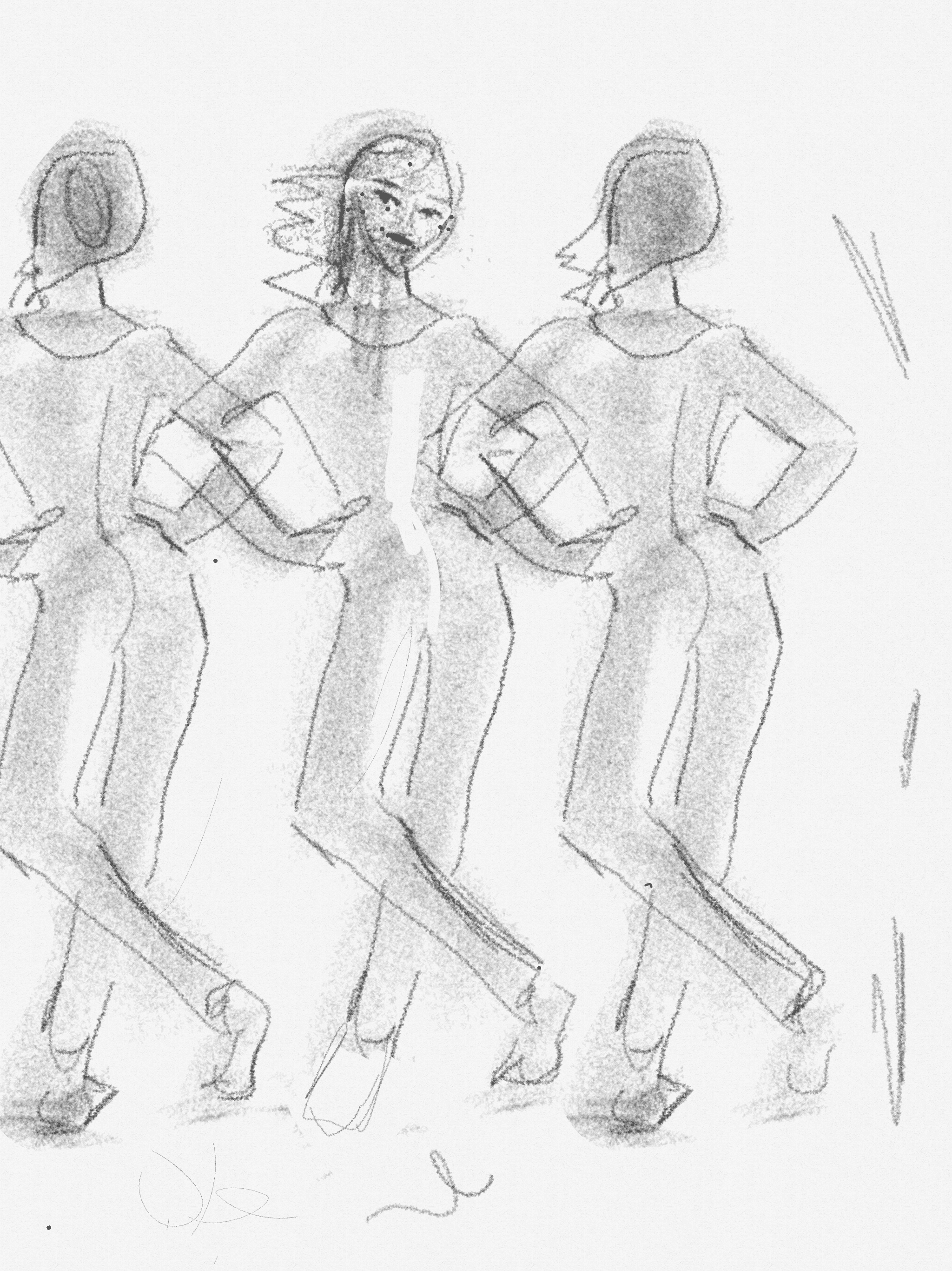 Childrens/ girls/ tween fashion croquis templates that can be sketched again and again in original designs by Laura volpintesta