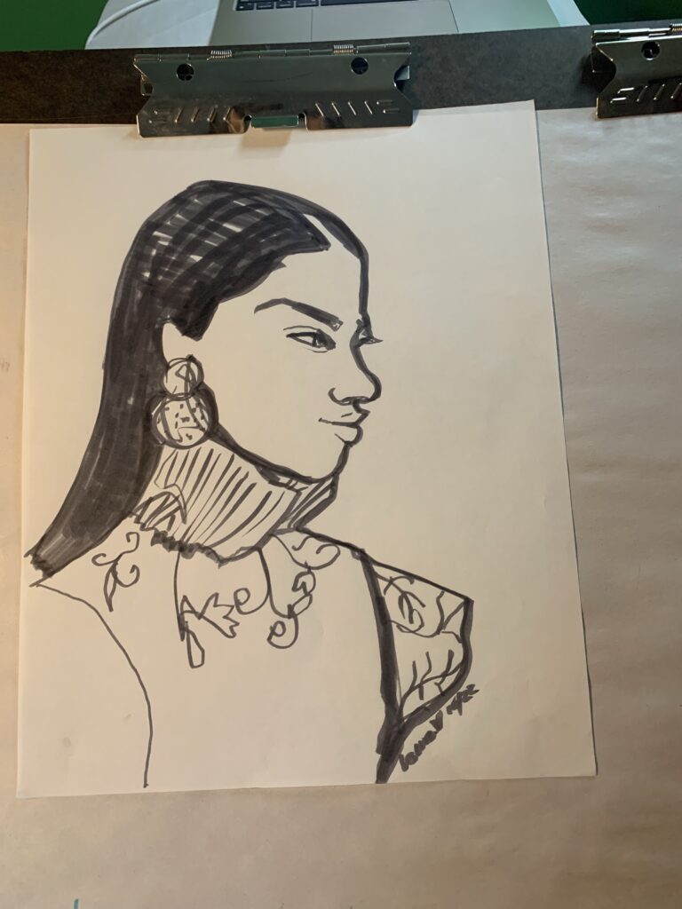 Tombow brush tip marker with wash