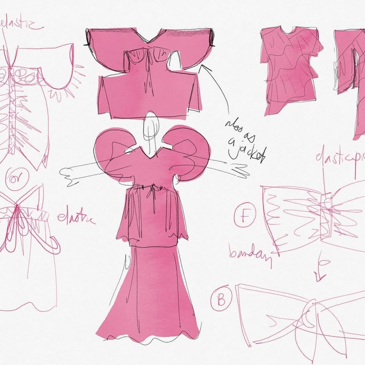 digital fashionillustration apps: tayasui sketches , design sketching by Laura Volpintesta