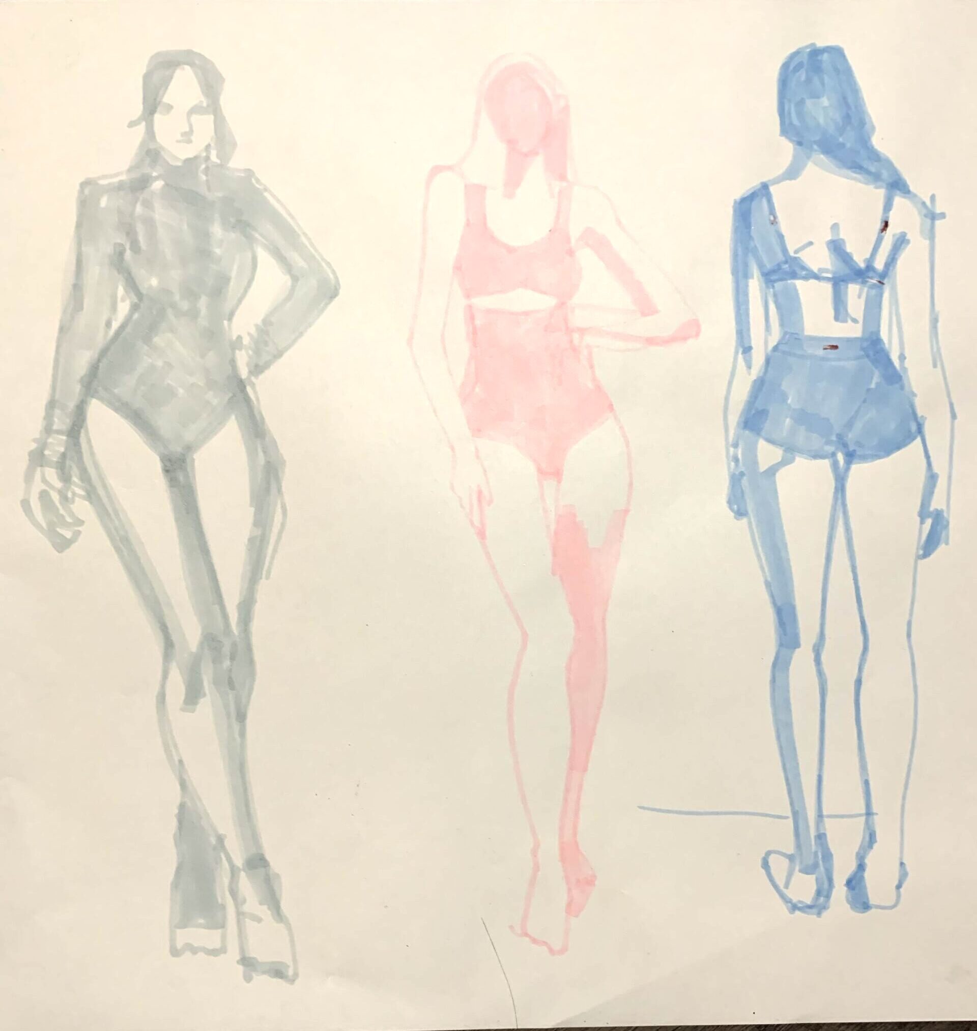 marker figure studies fashion drawing chisel tip marker. Anatomy, color, shape, shadow, line, anatomy , proportion, balance, pastel