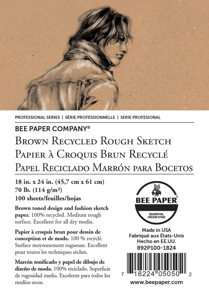 Bee Fashion Pad/ Rough Brown recycled paper