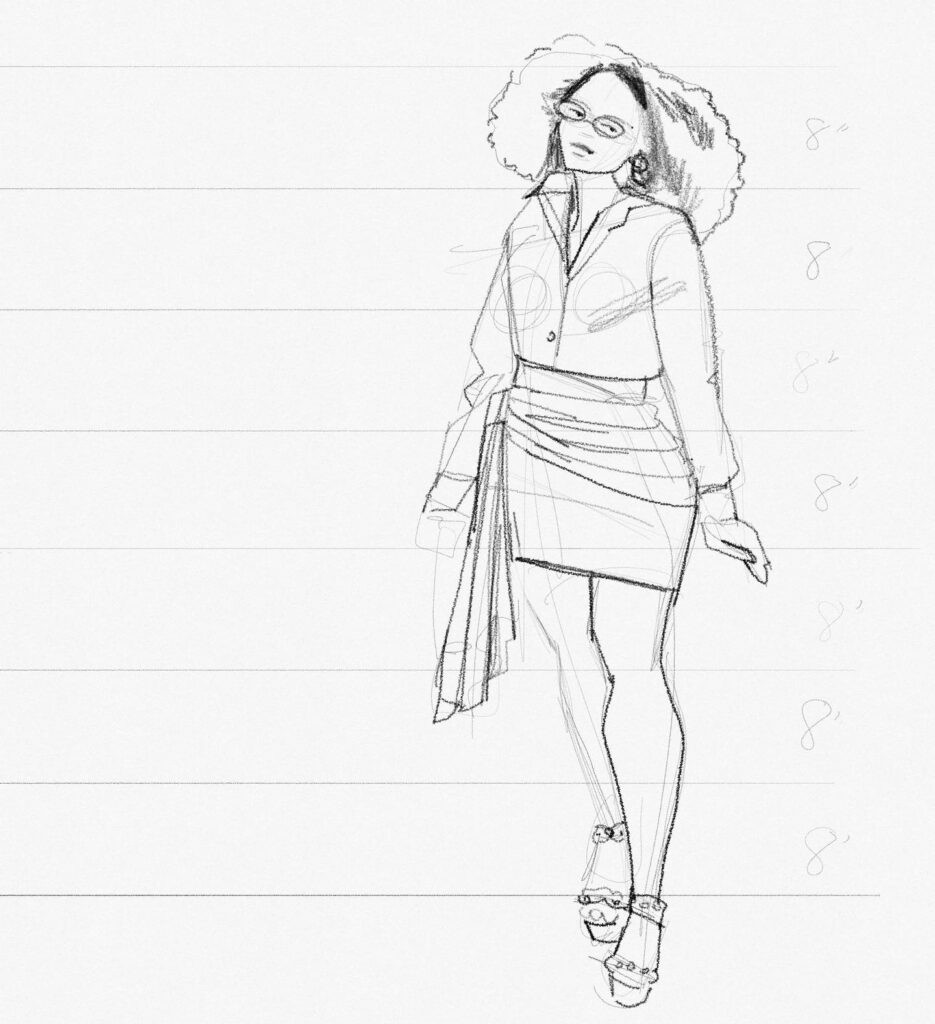 fashion sketching on ipad