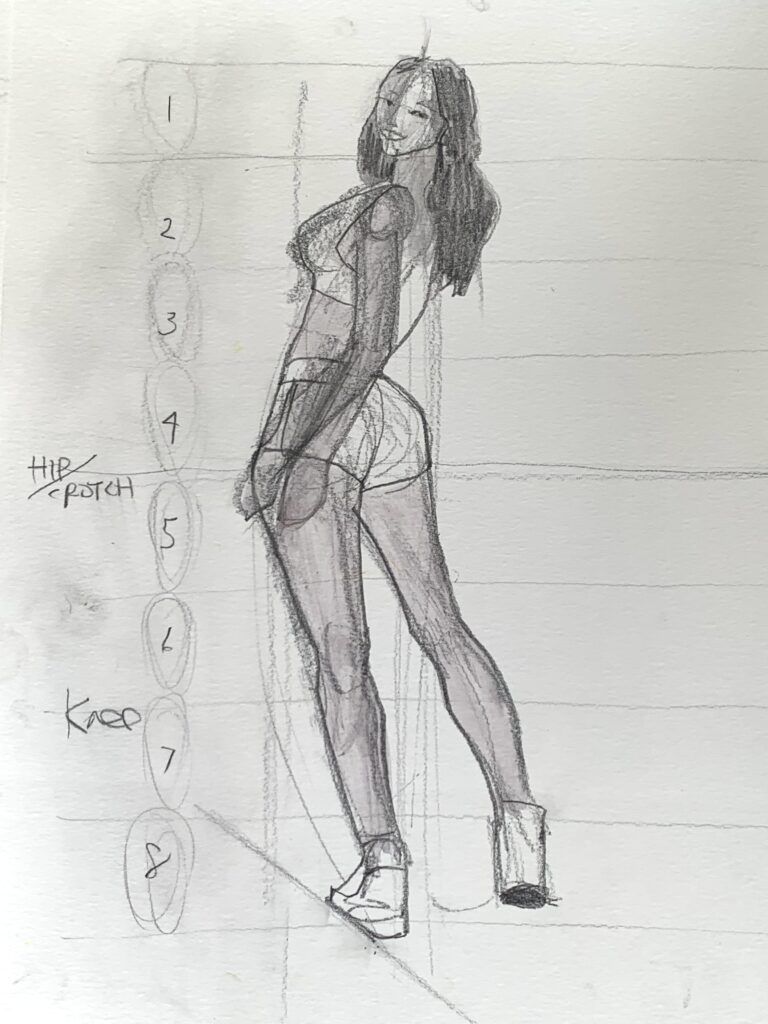 fashion proportion chart helps drawing fashion figures for illustrations and design by Laura Volpintesta