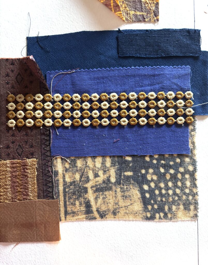 gouache transitional fabric story fashion board, collection, gap project, fabrics, prints, patterns and color by laura volpintesta