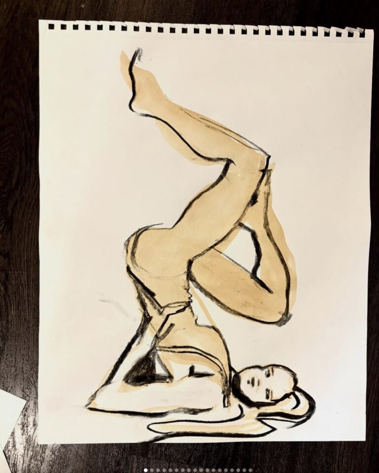 vine charcoal, upside down, figure drawing, gouache wash, anatomy model drawing, line quaklity, controus, FSG, laura volpintesta